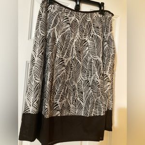 Brown and white print AB Studio size 8 skirt